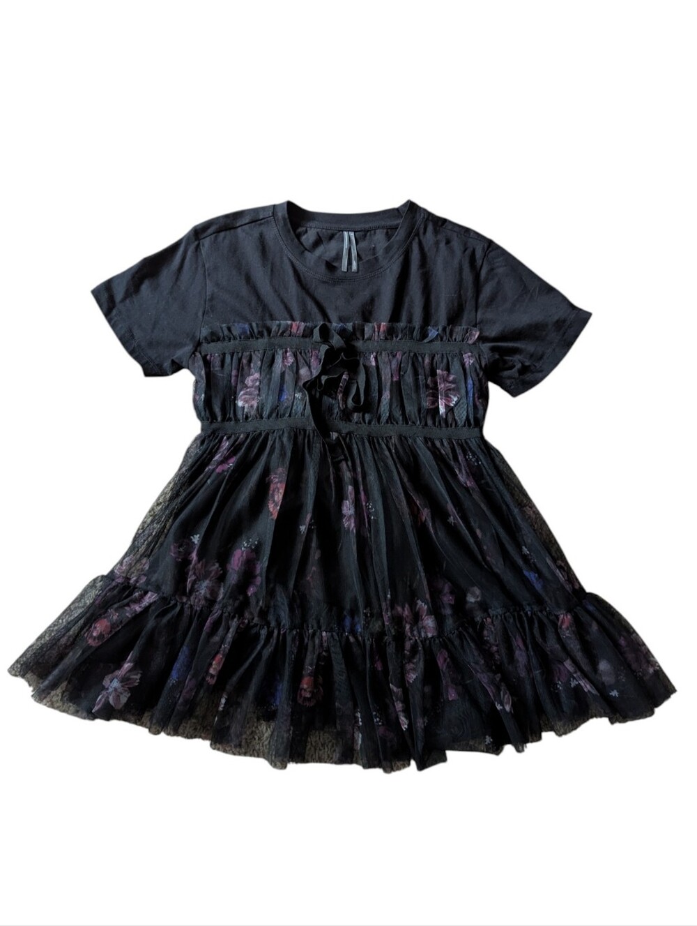 By Anthropologie Tiered Bow Tulle T-Shirt
